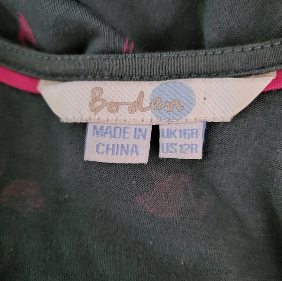 💕Boden Tropical Flamingo Sleeveless Maxi Dress With Tie Waist Womens 12R - Picture 9 of 9